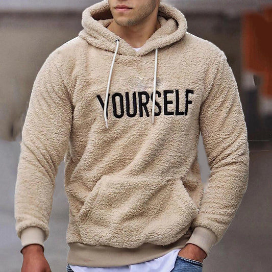 Wool Fleece Hooded Sweatshirt For Men - Rahbeel