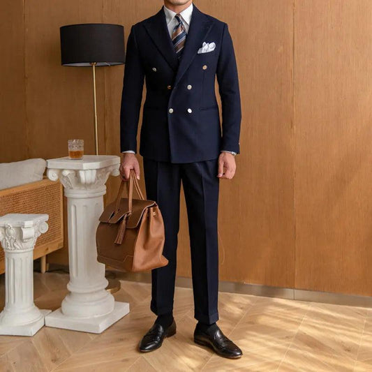 Men's Slim Double Breasted Suit - Rahbeel