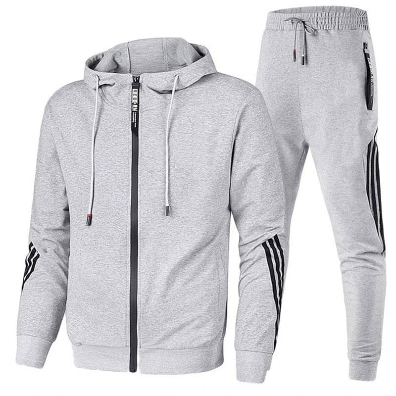 Zip-Up Hoodie And Jogger Pant Duos For Men - Rahbeel