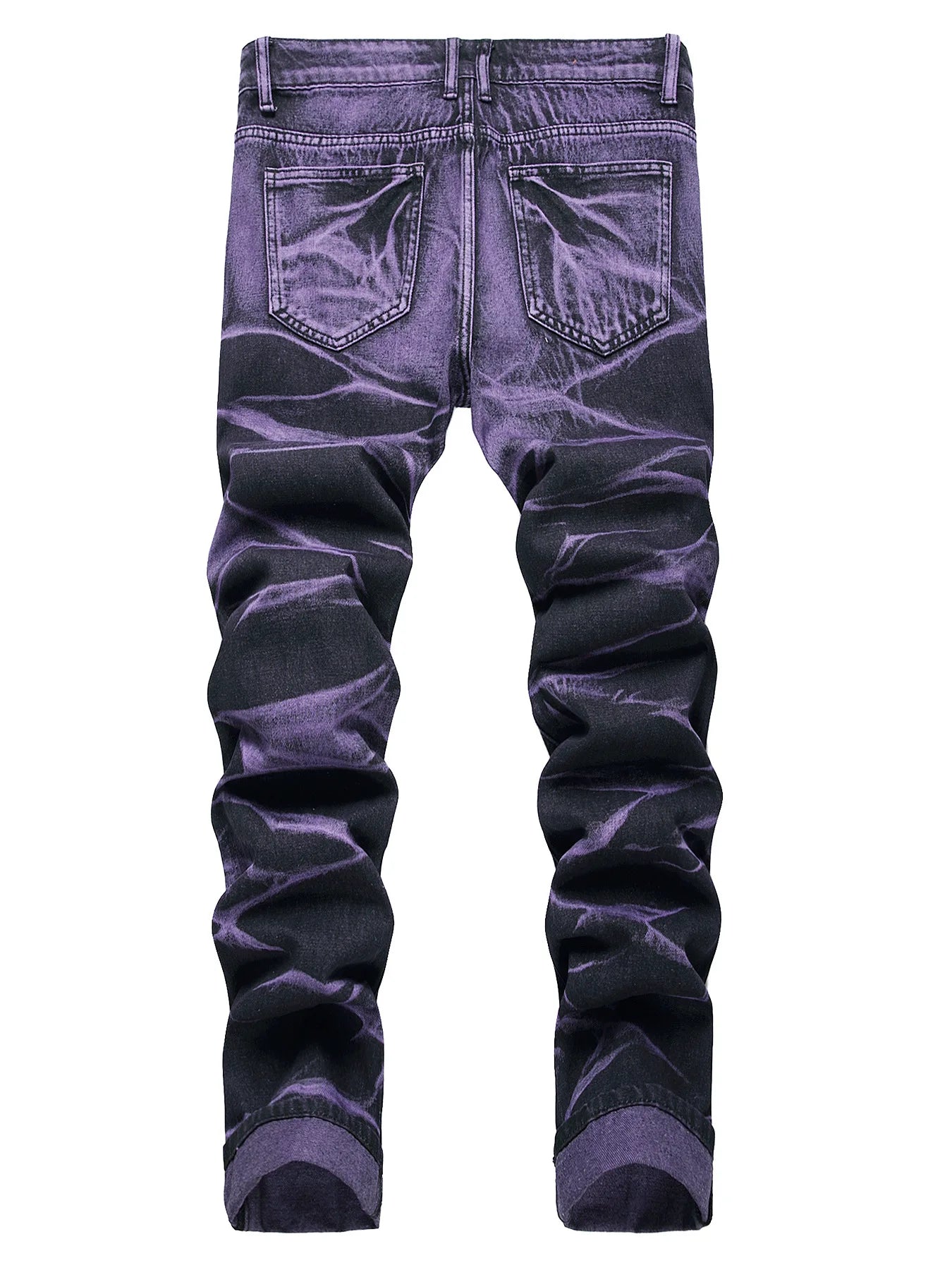 Ripped Black Purple Jeans For Men – Rahbeel