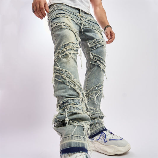 Premium Loose Ripped Jeans - Men's Streetwear - Rahbeel