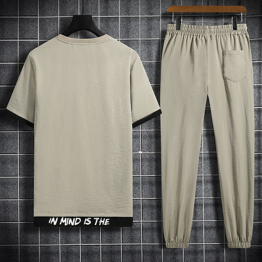 Streetwear Set - T-shirt + Pants For Men - Rahbeel