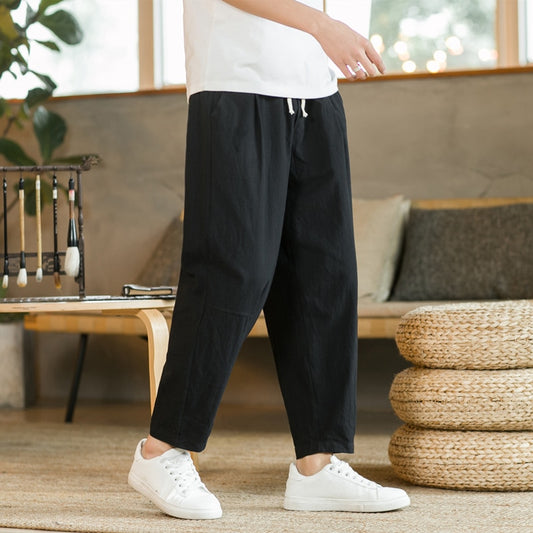 Streetwear Linen Trousers Pants For Men - Rahbeel